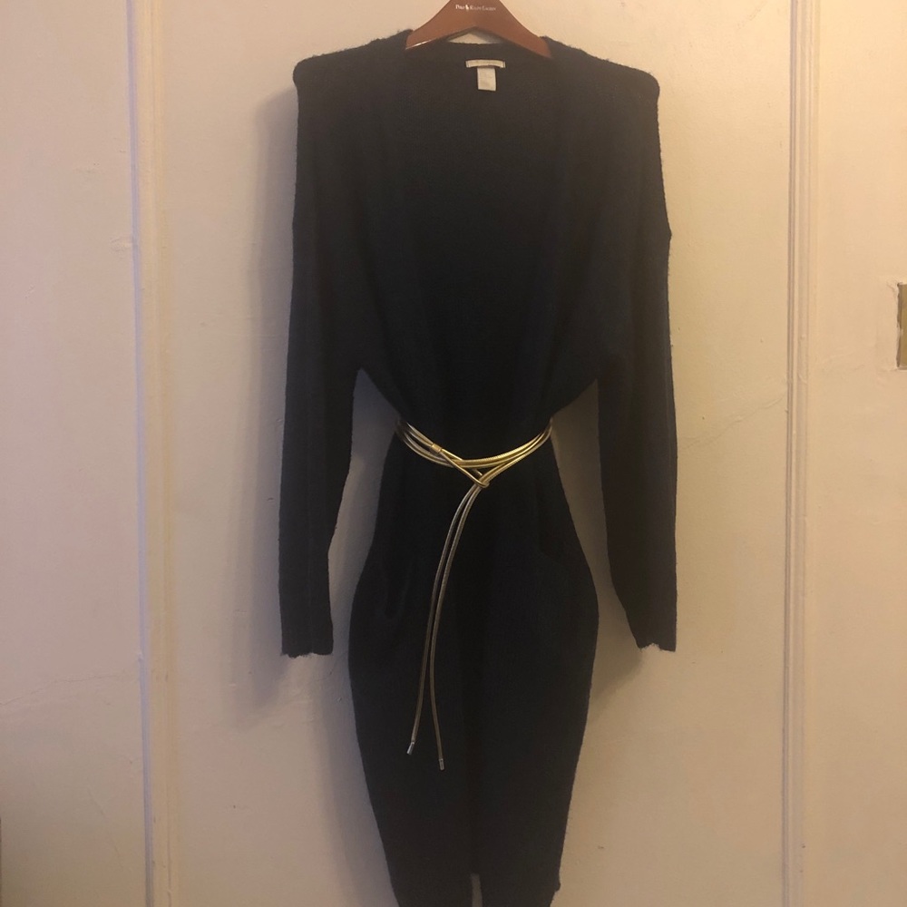Navy Blue Cozy Sweater Duster